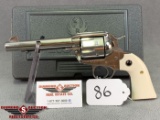 86. Ruger New Vaquero .45 Colt, Bisley, NIB, White Pearl Handle Grips