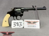 383. Colt Police Positive .32 Ctg, 6” Barrel, White Plastic Grips SN:320636