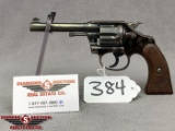 384. Colt Police Positive .32 Ctg, 4” Barrel, 1914 Mod, Wood Grips SN:117730