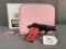 75. Bersa .380 Thunder, 2 mags, Pink Case/ Pink & Black Grips Spl. Ed. SN:B07605