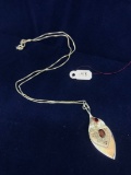 148. .925 Sterling Pendant w/ Sterling Chain 4.8 gm.
