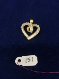 151. .925 Sterling Pendant, gold plated, 3.8 gm.