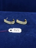 168. .925 Sterling Earrings, gold plated, 2.4 gm.