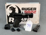 74. Ruger SR22 .22 LR Box, Extra Mag & Accessories SN: 367.72893