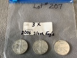 207. American Silver Eagles, 2006 (3x the Money)