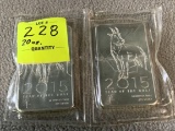 228. 2015 Year of the Goat 10oz. Bars (2x the Money)