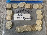 1968 Kennedy Half Dollars (25x the Money)