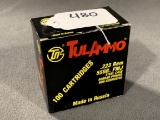 480. TulAmmo .223, 55gr, FMJ, Steel Case, 100 Rnds Box
