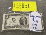 362. 1976 $2 Bills Bicentennials