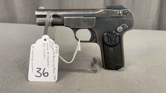 Lot 36. Belgian FN Browning Mod. 1900 Pistol