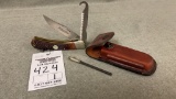 424. Remington Knife W/Leather Pouch