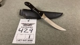 429. Buck Knife Model 107, Black Leather