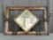 431. Vintage Framed Miror W/Hooks by HE. Wyeth