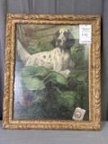 435. Vintage Hunting Dog Framed Print