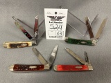 524. 3 Case Bone Handle Trappers
