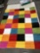 Bright Squares Multicolored Rug 5' x 7'