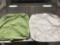 Box of assorted patio furniture cushion covers