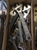 Assorted medium and small adjustable end wrenches