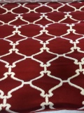 Red Area Rug 5' x 7'