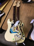 2 Vintage White Rock Band 4 Wireless Fender Stratocasters for Playstation 4