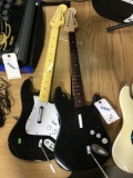 2 Black Rock Band Fender Stratocasters for XBOX360 **FOR PARTS ONLY**