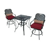 2 Chili Red Hamilton Bay Fall River Bar Height Chairs