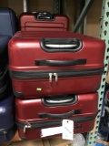 4 Pieces Hard Large Red Luggage