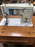 Singer Sewing Machine Built into Desk