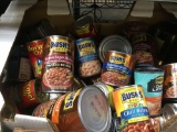 Box of assorted can food items