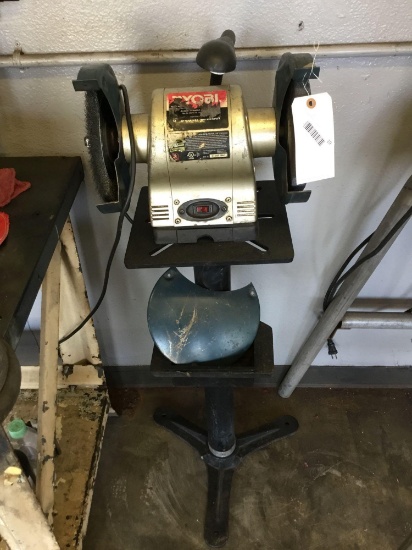 Ryobi Dual Grinder w/Light and Stand