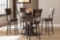 Hillsdale Furniture Jennings 5-PC Round Counter Height Dining Set - Walnut Wood/Brown Metal