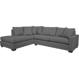 Charcoal Hannah 2 Piece Left-Facing Sectional Couch Set