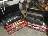 2 Tool Boxes w/Misc. Assorted Tools, Universal Wrenches, Pliers, Sockets Etc.