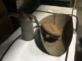 Vintage Metal Scale Pieces and Liquid Can