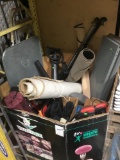 Misc. and Assorted Items, Rugs, Metal Shelves, Air Pumps, Shop Vac Pieces, CB Equipment Etc.