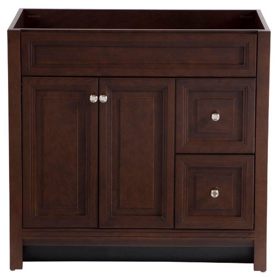 Home Decorators Collection Brinkhill 36 in. W Bath Vanity Cabinet Only in Cognac