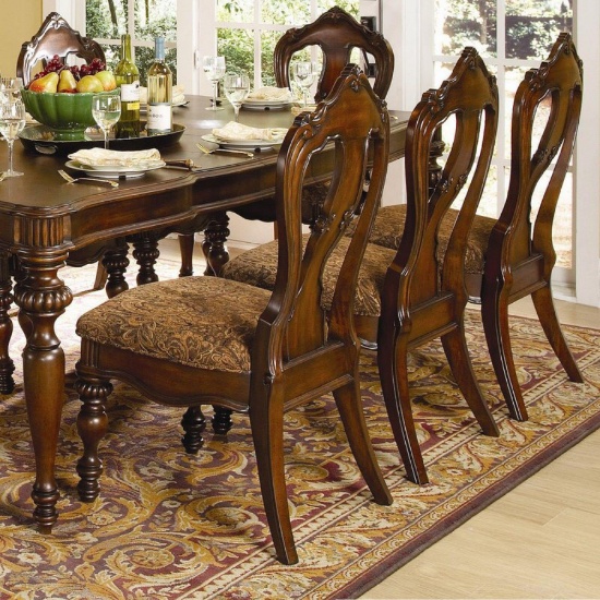 (4) Ellsworth Side Chairs by Astoria Grand in Warm Brown