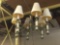 3 Metal 6-Light Chandeliers