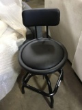 Winplus Ultra Cushioned Shop Stool with Deluxe Backrest