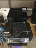 1 Epson Workforce WF-2650 and 1 HP Laser Jet Pro 200 color Printers