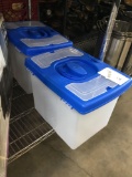 2 Plastic Filing/Craft/Utility Boxes