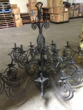 Large Metal 18-Light Chandelier