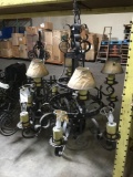 2 Metal 12-Light Chandeliers