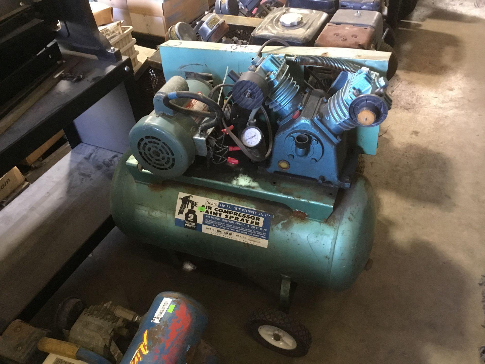 Sears Electric Powered 2HP 150 PSI Twin-Cylinder