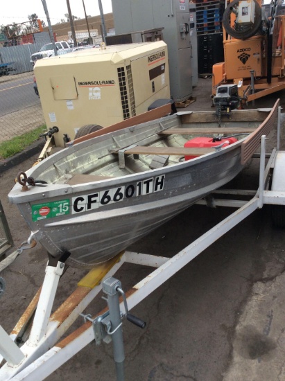 12FT Aluminum Boat with Trailer