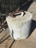 30in. x 30in. ROUND CYLINDER Dead Man Solid Concrete Weight Approx. 7500lbs