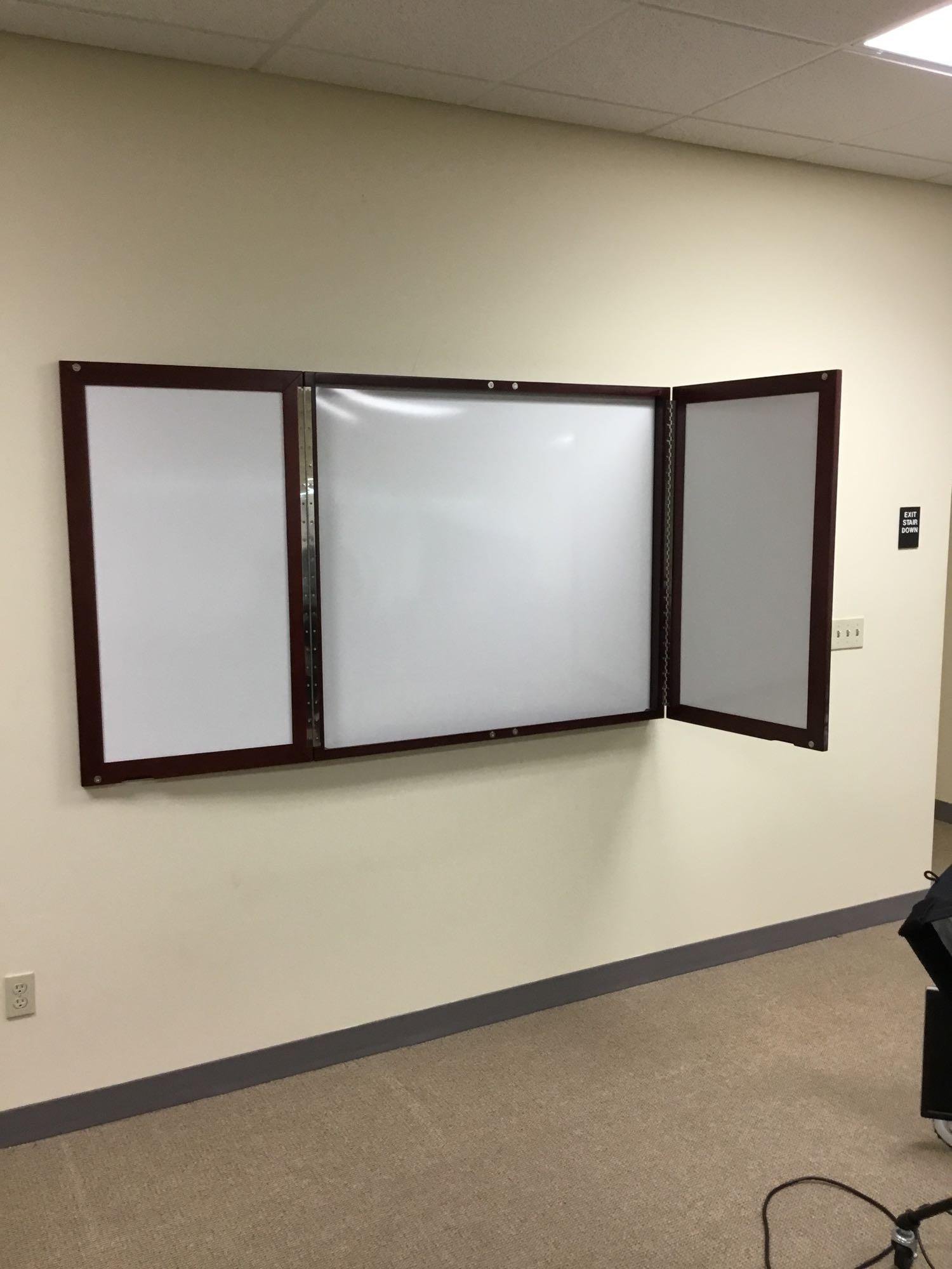 Executive Whiteboard Cabinet In Dark Cherry Estate Personal