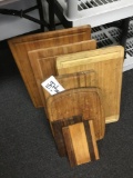 8 Assorted Sized Wooden Cutting Boards