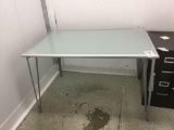 Glass Top and Metal Base Desk