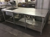 8ft. Stainless Steel Commercial Sink/Utility/Prep Table